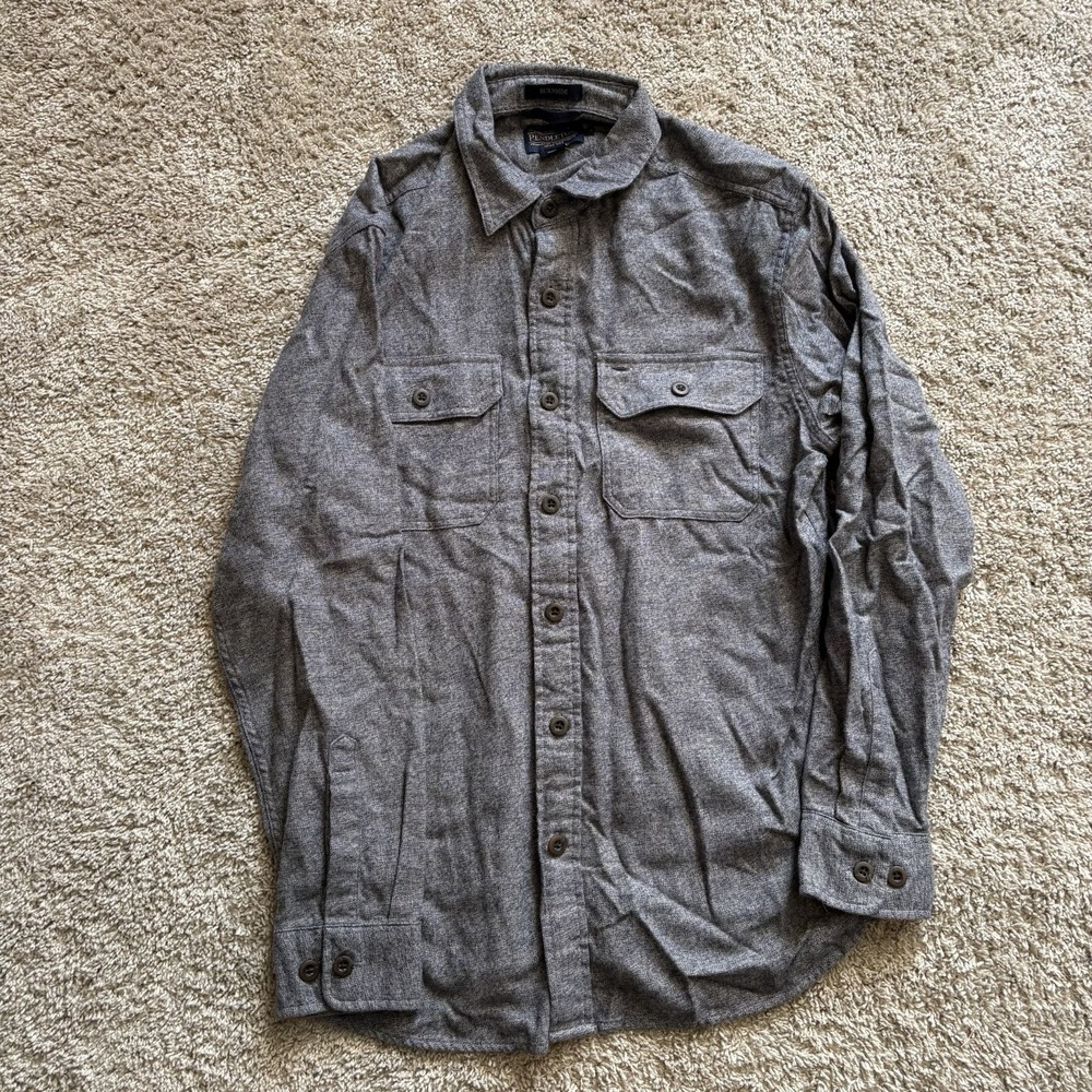 Pendleton‎ Burnside Flannel Charcoal Gray Men's Medium Long Sleeve Shirt